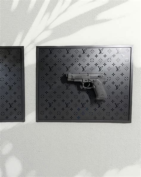 Louis Vuitton x Ak47 Black on Black 3D wall art 